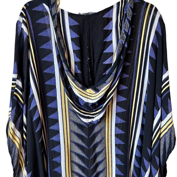 Earthbound Neo Tribal Hoodie Poncho - Picture 10 of 11